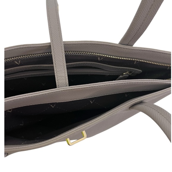 VINCE CAMUTO Leila Gray Driftwood Saffiano Leather Tote Bag - Picture 3 of 14